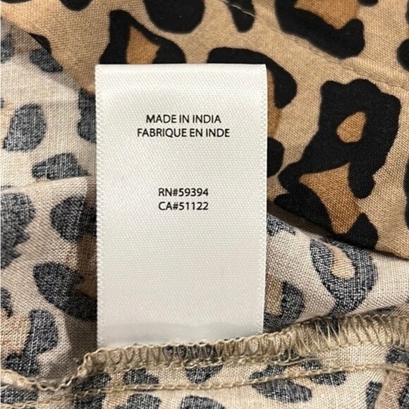 Beach lunch lounge leopard print sleeveless mini dress size 1X - Picture 8 of 8